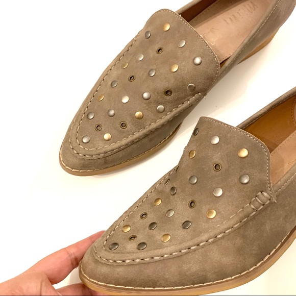 Mi.im Gray Leather Studded Shoes - Picture 2 of 4